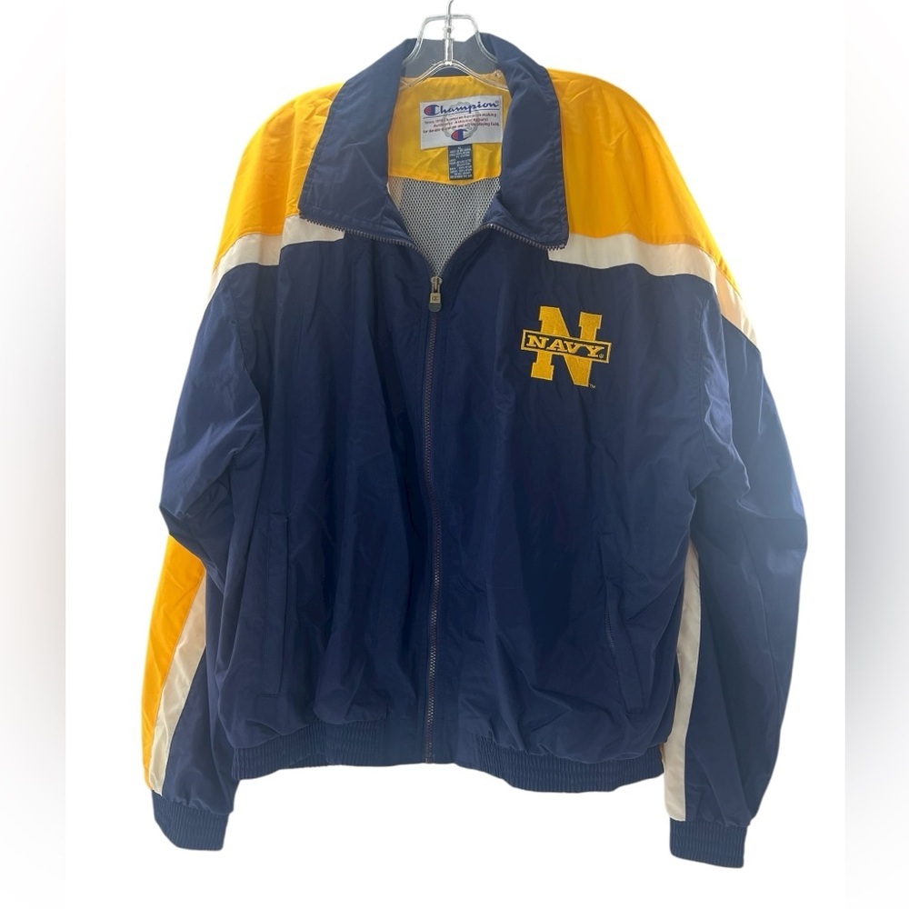 Champion Blue and Yellow Varsity Lightweight Jacket XL